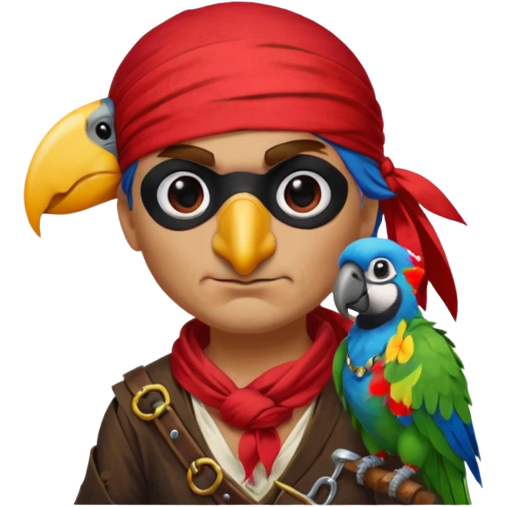 pirate and parrot emoji
