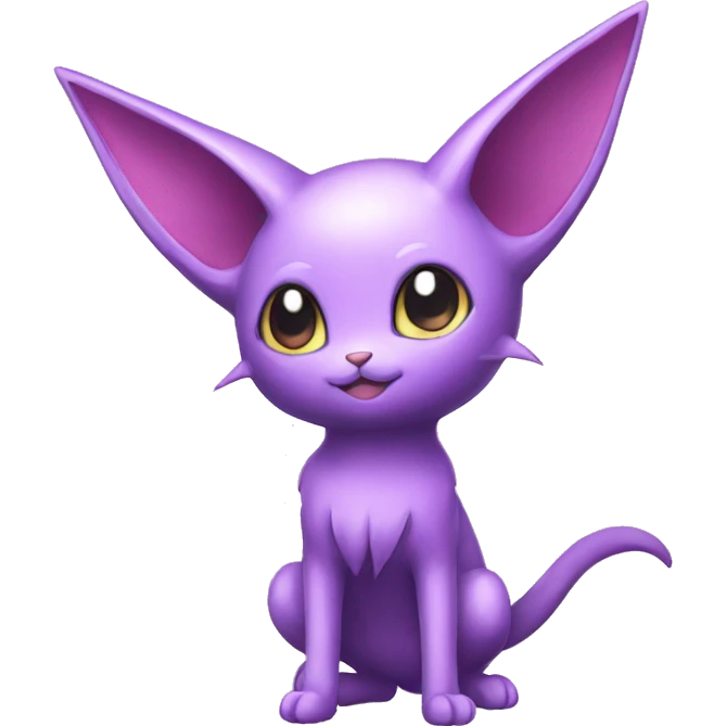 Kawaii Espeon full body emoji