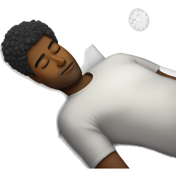attractive black man with hair sleeping on pillow emoji