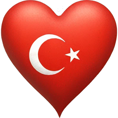 heart but there is a Turkish flag inside emoji
