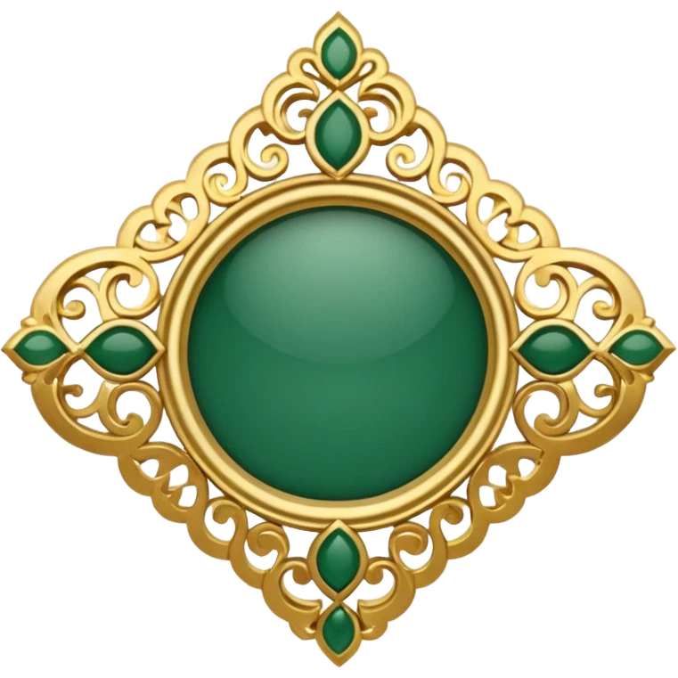 Jade and gold Ramadan filigree emoji