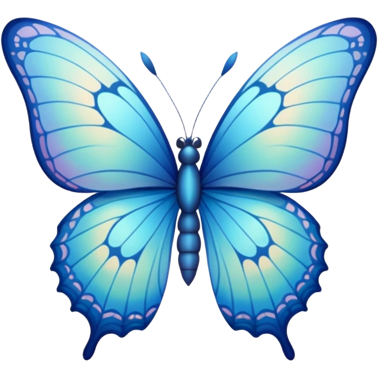 blue elegant burrterfly emoji