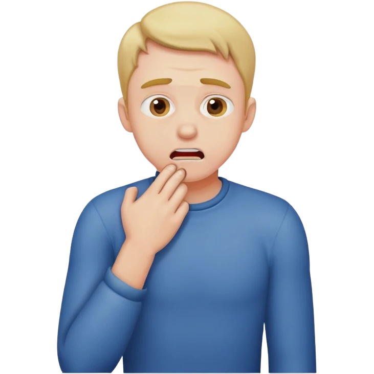 Man choking himself  emoji