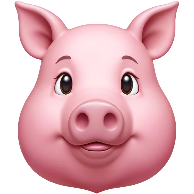 Cinematic Noble Pig Portrait Emoji, Poised and regal, with a stout, robust build and a smooth, well-groomed rosy-pink hide, deep-set soulful beady eyes, Simplified yet sharp and sophisticated features, highly detailed, glowing with a soft, dignified glow, high shine, intelligent and determined, stylized with an air of barnyard nobility, focused and attentive, soft glowing outline, capturing the essence of a watchful and confident pig, so majestic it feels as though it could trot out of the screen with effortless authority! emoji