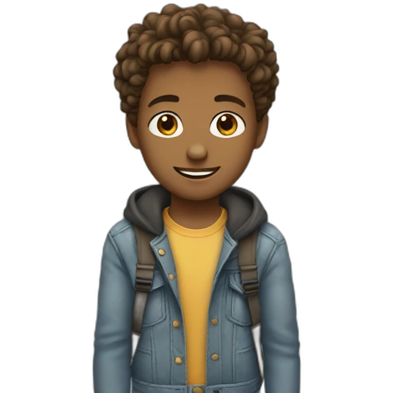 young guy dating with girl emoji