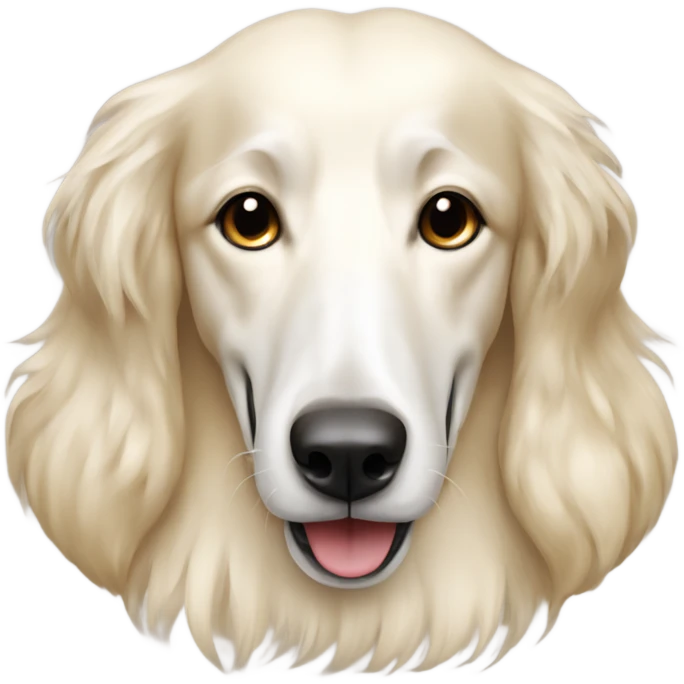 Cream color borzoi emoji