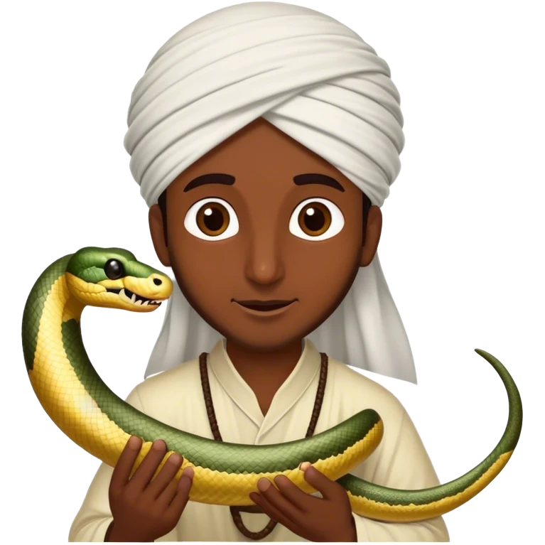 Arabian snake charmer playing pungi emoji