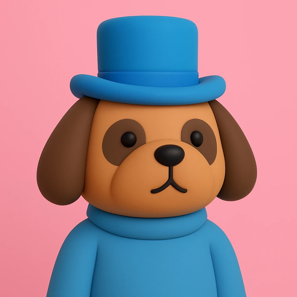 dog with tophat emoji