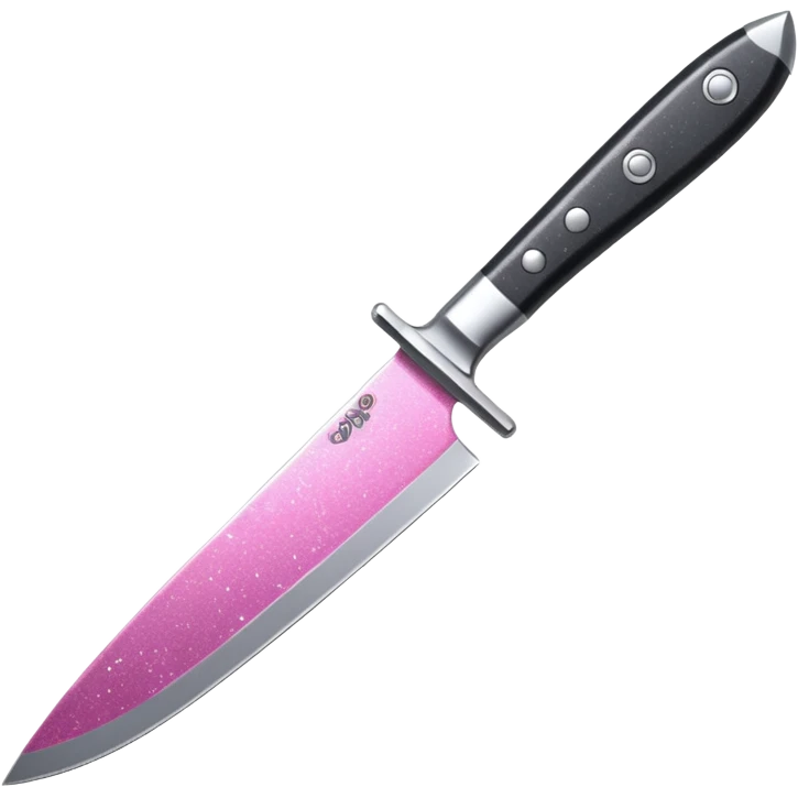 Pink glitter knife emoji