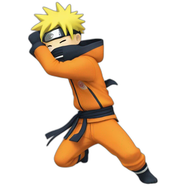 naruto faisant un dab emoji