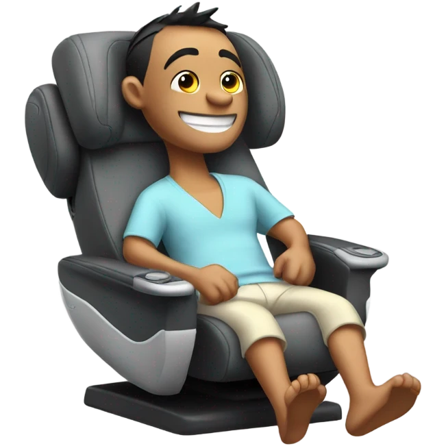 Stitch in a massage chair  emoji