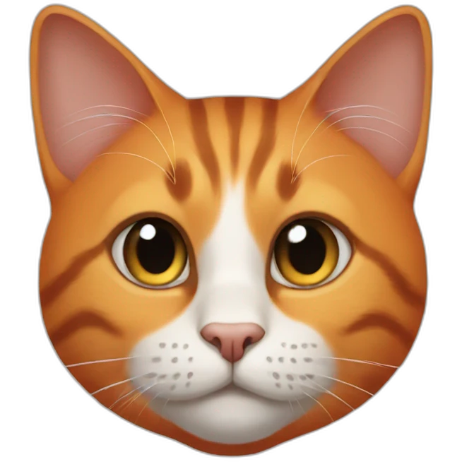 Orange and black cat emoji