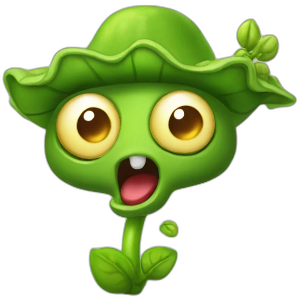 peashooter from plants vs zombie emoji