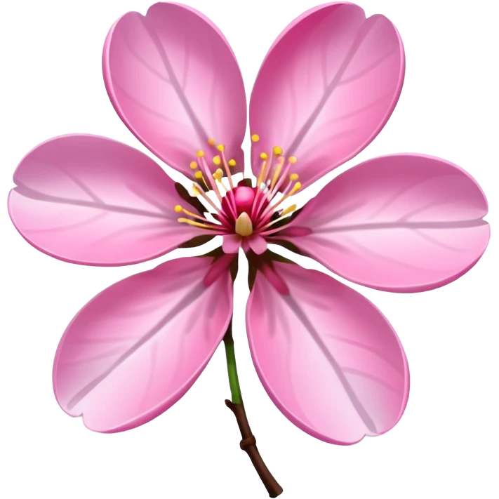 single pink cherry blossom flower emoji