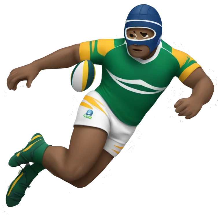 Rugby player diving  emoji