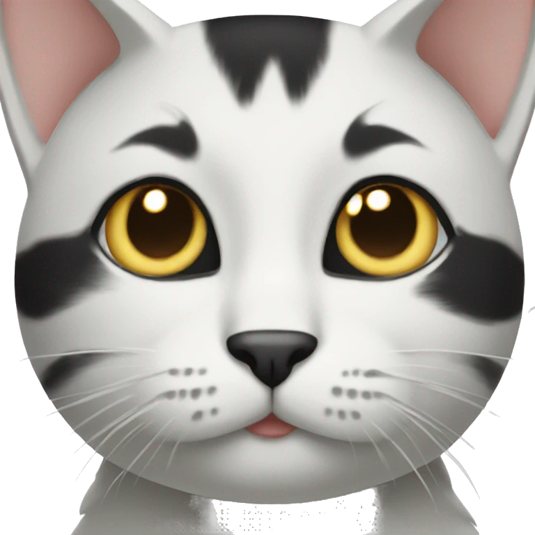 Black and white cat emoji