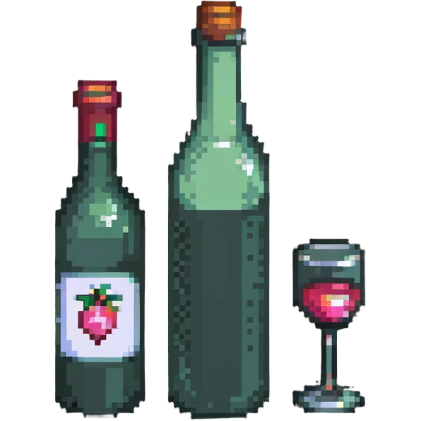 wine bottle and glass emoji