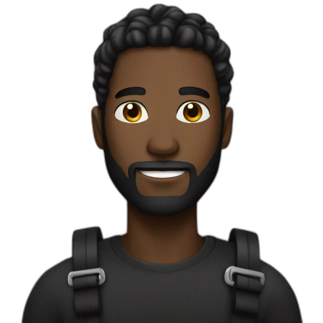Homme noir avec des locks emoji