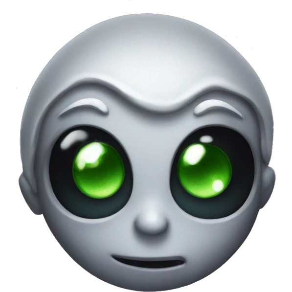 curious alien emoji with sparkles emoji emoji