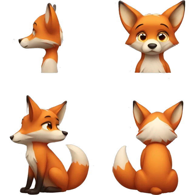 Sad fox emoji