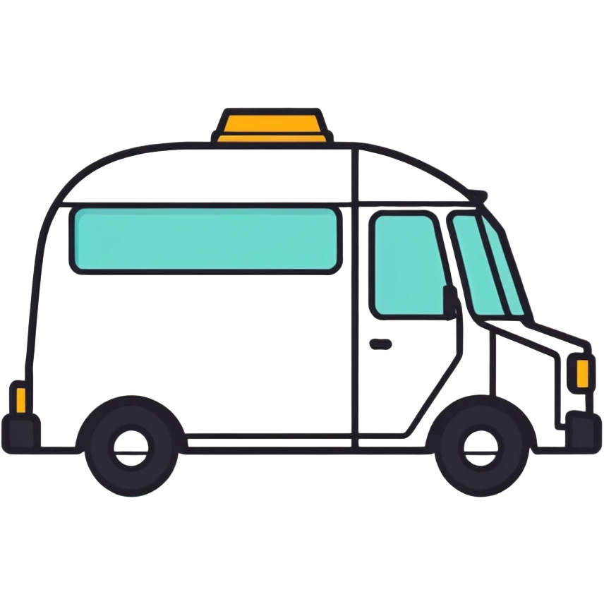 Black van cab emoji