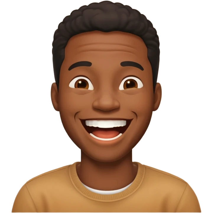 black guy laughing emoji