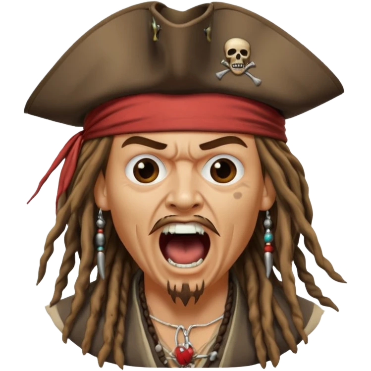jack sparrow screaming emoji