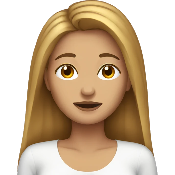 Bronde haired woman headache emoji