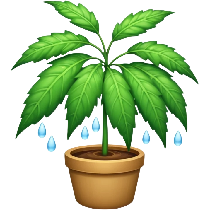 raining potleaf emoji