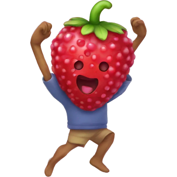 Giant dancing berry emoji