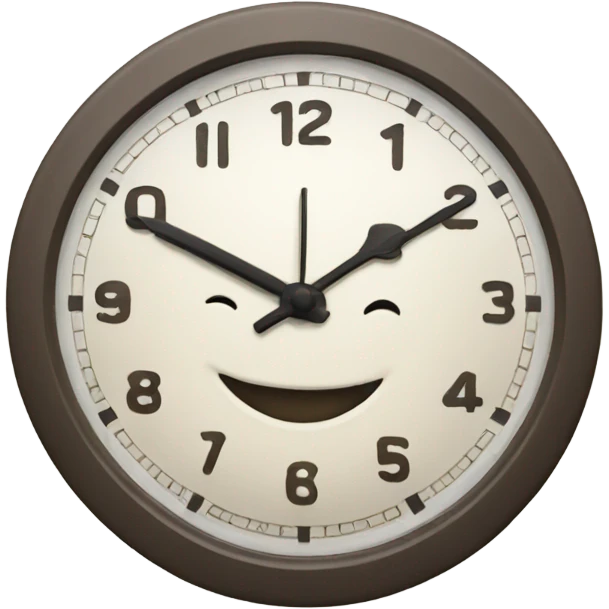 Happy clock emoji