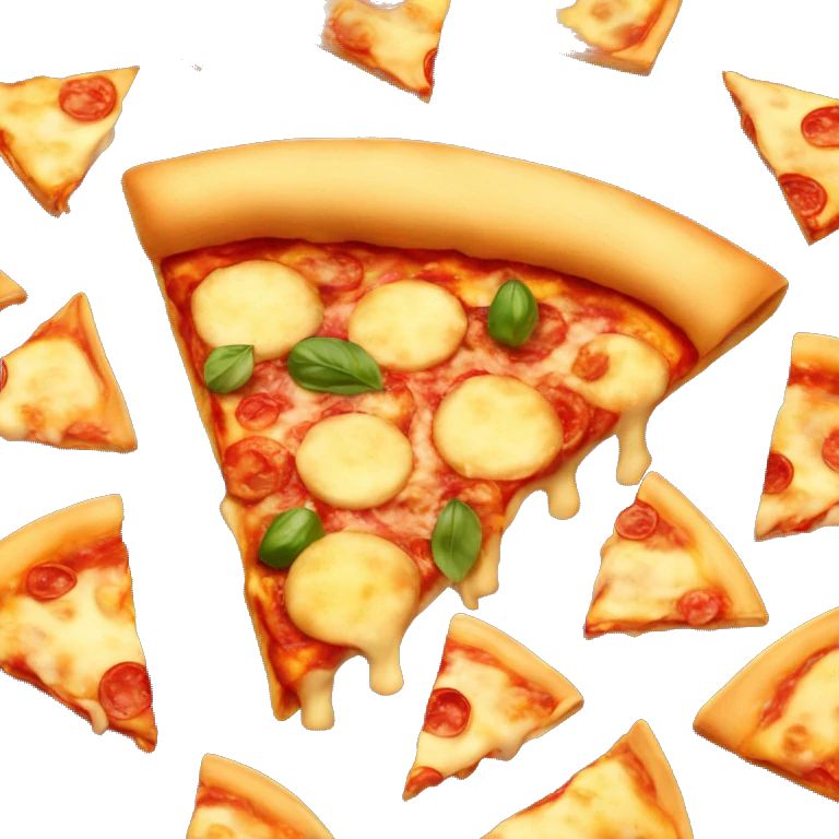 cheesy pizza with garlic crush emoji