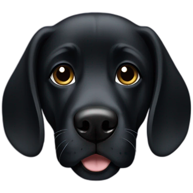 black friendly dog face emoji