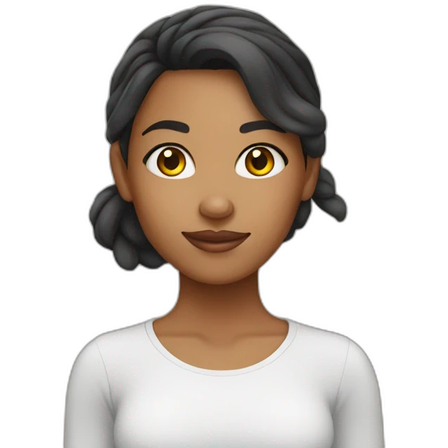 mixed race girl curaçao emoji