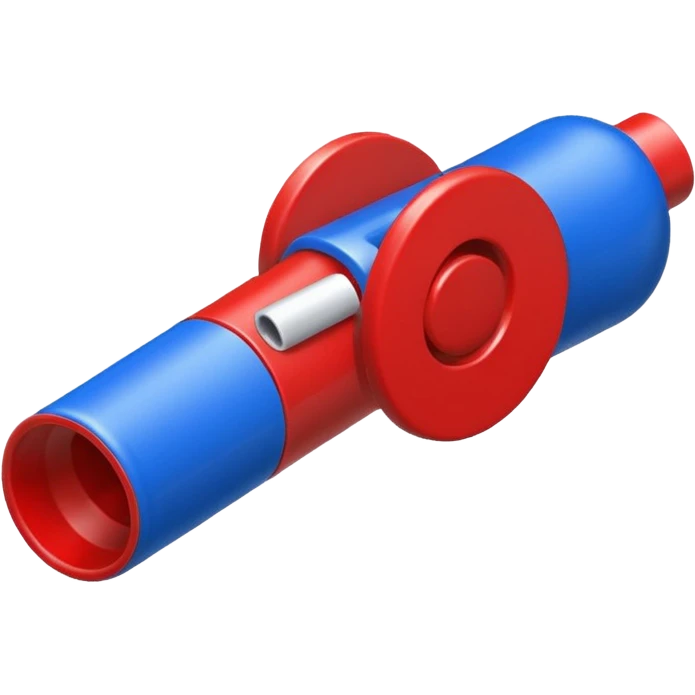 whistle in blue (#00A3E0) and red (#F9423A)  emoji