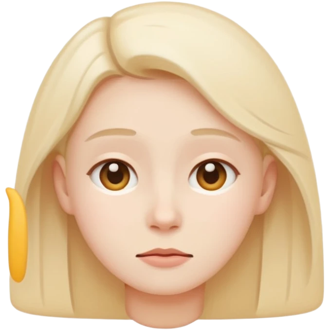 minimal flat emoji representing low energy,
soft facial expression,
slightly downward posture implied,
subtle dull pastel colors,
gentle and non-dramatic,
modern lifestyle tracking app aesthetic,
transparent background,
vector illustration emoji