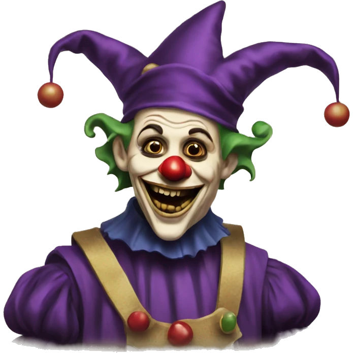 vintage scary jester  emoji