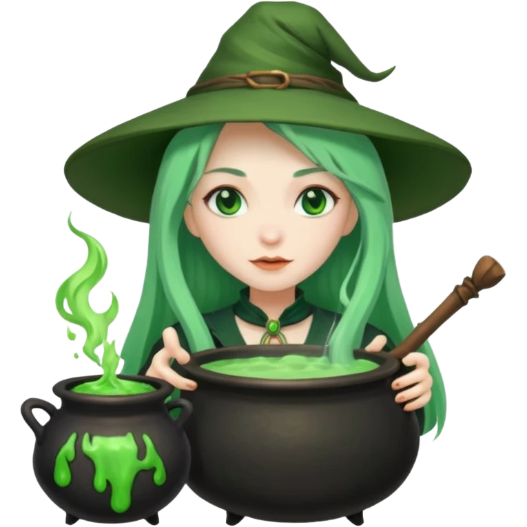 green witch cooking potion emoji