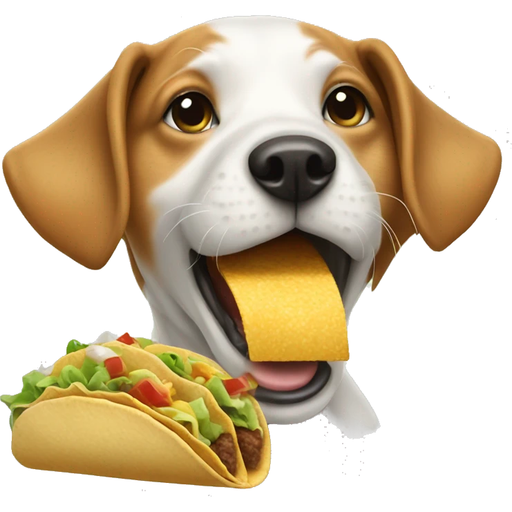 Dog licking tacos emoji