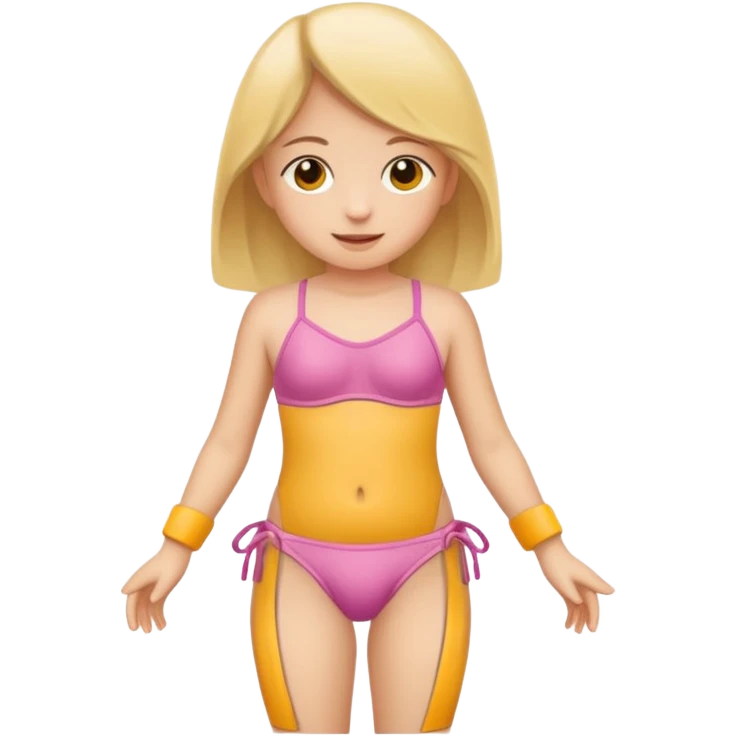 Child girl wearing thongs emoji