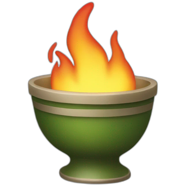 Wc bowl on fire  emoji