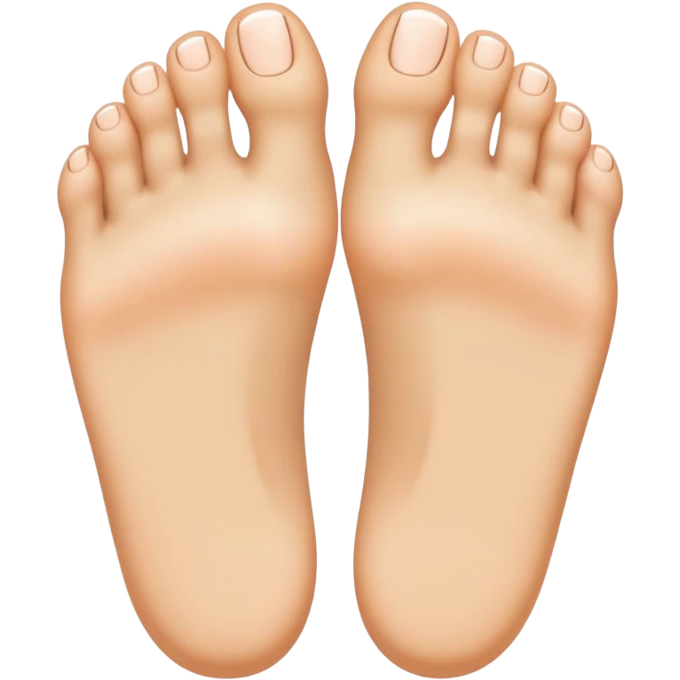 Foot with a smiling face on each toe emoji