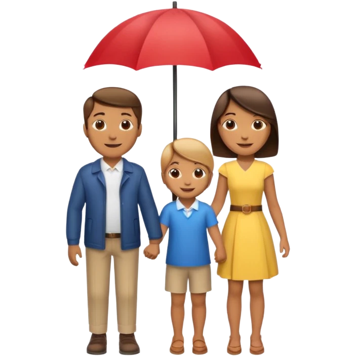 family under an umbrella, life insurance concept emoji