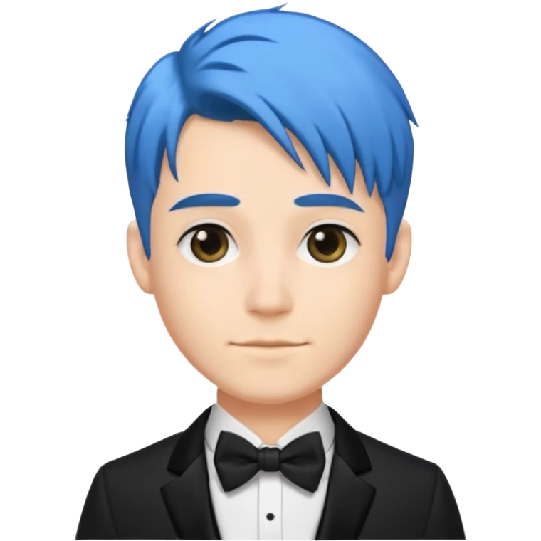 blue hair groom emoji