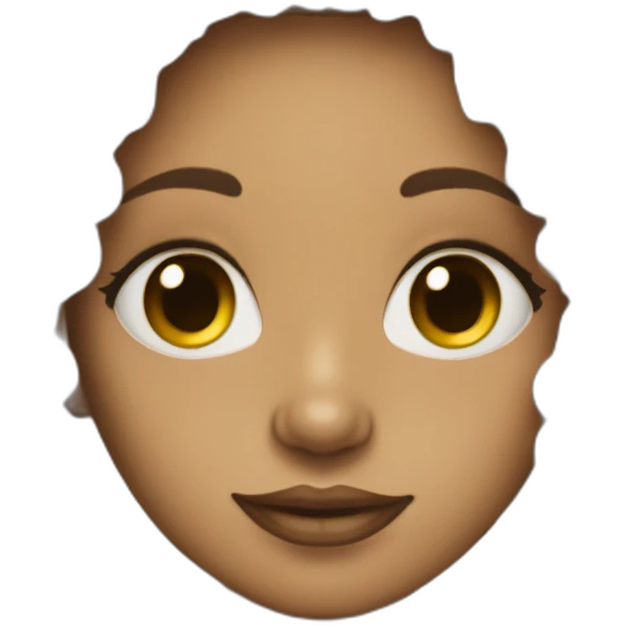 light skin girl long afro hair nose piercing emoji