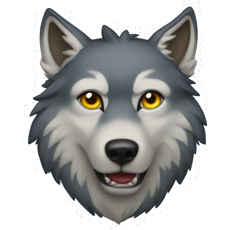 wolf with topdevil emoji