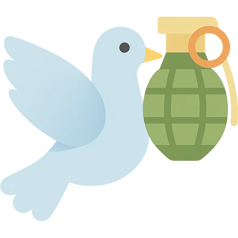 dove holding a grenade emoji