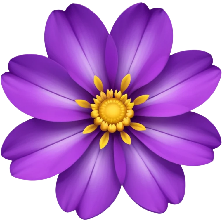 Purple flower with yellow center  emoji