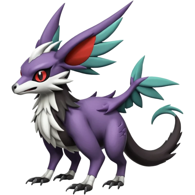 Noibat-Noivern-Mightyena-Silvally-Fakémon-hybrid-creature (full body)  emoji