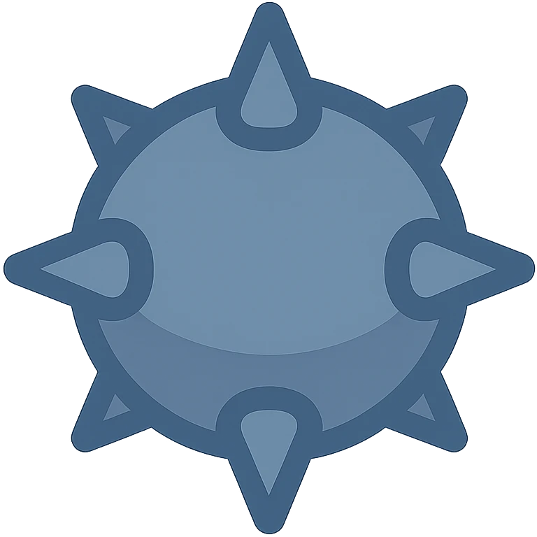 Render just the mace head as a clean and simple color icon with transparent background. emoji